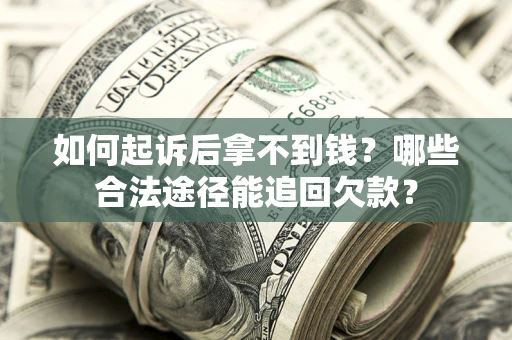 武汉如何起诉后拿不到钱？哪些合法途径能追回欠款？