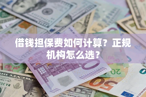 武汉借钱担保费如何计算？正规机构怎么选？