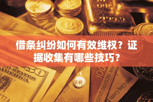 武汉借条纠纷如何有效维权？证据收集有哪些技巧？