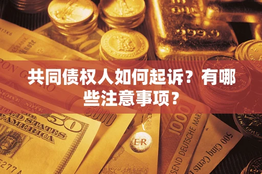 武汉共同债权人如何起诉？有哪些注意事项？